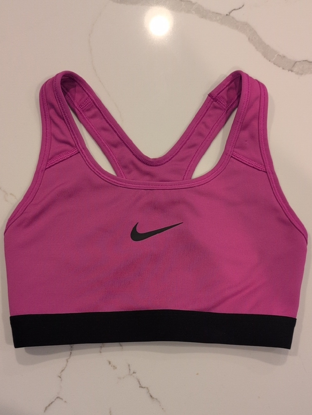 Nike Hot Pink Racerback Sports Bra with Black Band